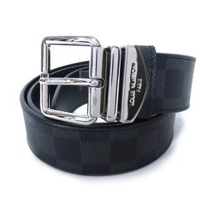 BNWOT Louis Vuitton black checkered belt M9708 90/36